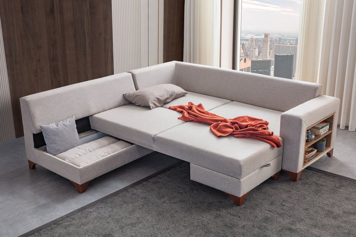 Atelier Del Sofa T-Loft Right - Sofá-Cama Esquinero Crema